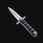 Fantasy Medieval Dagger with a polished blade and wrapped handle for collectors and enthusiasts