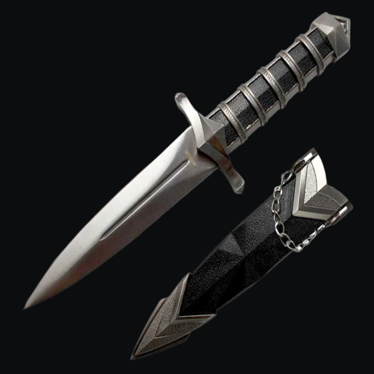 Fantasy Medieval Dagger with a sleek blade and decorative handle, perfect for collectors