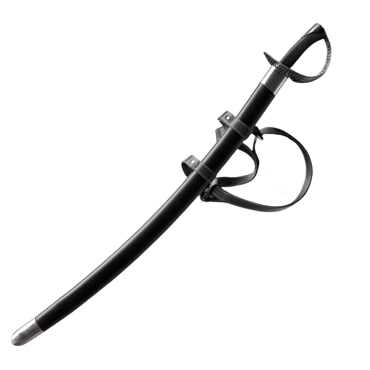 Hand-Forged Cutlass Full-Tang 1060 Carbon Steel with leather grip and scabbard for collectors and reenactors