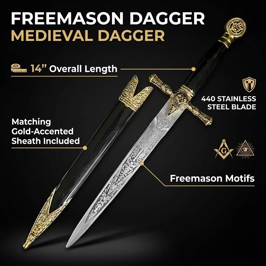 Masonic Dagger – Freemason Symbolic Design