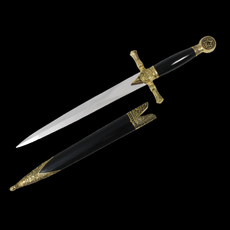 15 3/4 " Freemason Dagger with scabbard