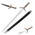 Knight's Collection Celtic Sword with a metal hilt and leather-wrapped grip, featuring a sleek blade