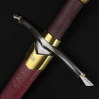 Knight's Collection Chimera Medieval Sword with intricately designed hilt and leather-wrapped grip