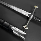 Knight's Collection Elite - Hand-Forged Medieval Sword with Detailed Grip and Blade Finish