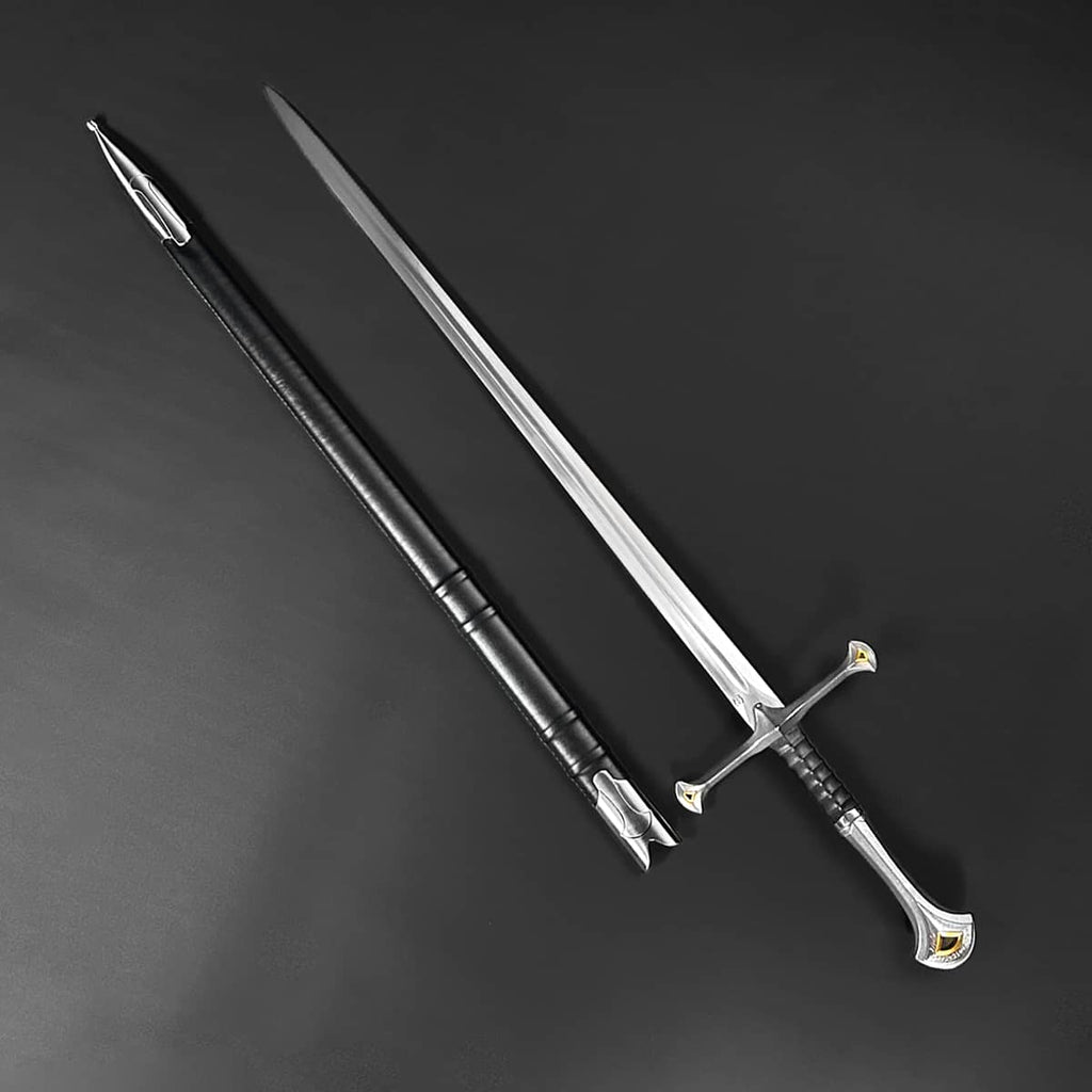 Knight's Collection Elite - Hand-Forged Medieval Sword with a polished blade and intricate hilt design