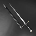 Knight's Collection Elite - Hand-Forged Medieval Sword with a polished blade and intricate hilt design