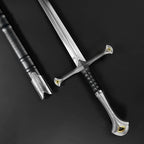 Knight's Collection Elite - Hand-Forged Medieval Sword with detailed hilt and sharp blade
