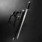 Knight's Collection Guardian of Eldwyn Medieval Sword with Hand-Forged Blade and Leather Scabbard