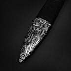 Knights Collection Nightwolf Medieval Sword with Intricate Blade Design and Leather Grip