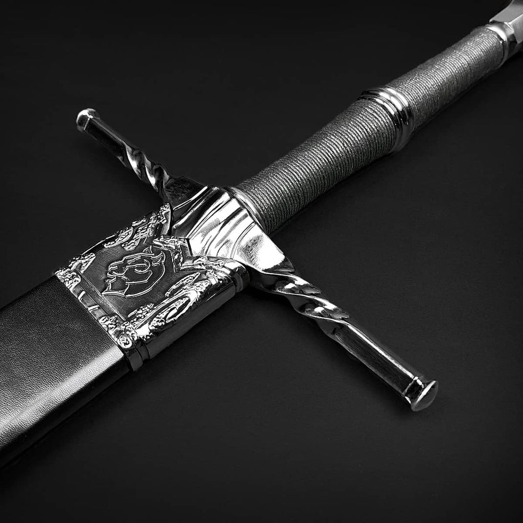 Knights Collection Nightwolf Medieval Sword with ornate hilt and detailed grip design