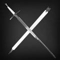 Knights Collection White Knight medieval sword with intricate hilt and polished blade