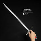 Knights Templar Medieval Sword Replica with a lightweight design and sleek blade for easy handling