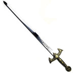 Knights Templar sword replica with engraved blade and ornate gold handle from Knight Collections
