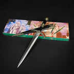 Fantasy Edge Medieval Dagger - Crown and Ornaments Handle with Intricate Design and Display Box