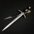 Medieval Dagger - Crown and Ornaments Handle with Intricate Detailing and Sheath