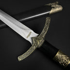 Fantasy Edge Medieval Dagger - Crown and Ornaments Handle with Intricate Designs and Sharp Blade