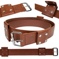 Knight Collections medieval sword belt made of durable leather with sturdy metal hardware