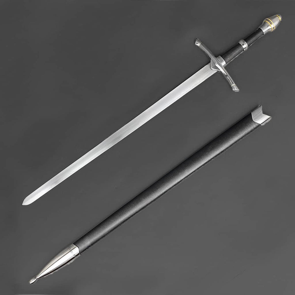 One-Hand Knight Medieval Sword by Knight's Collection with a sleek blade and elegant hilt
