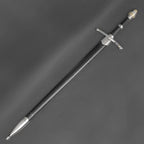 One-Hand Knight Medieval Sword from Knight's Collection with a sleek blade and detailed hilt design