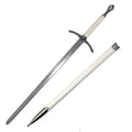 Knight's Collection One Hand Medieval Sword with a silver blade and detailed grip design