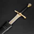 Knight's Collection Rings of Power swords medieval fantasy sword with ornate details and leather sheath