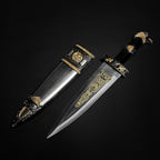Roman Dagger with ornate blade and detailed scabbard for collectors and enthusiasts