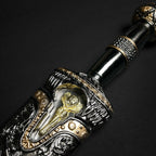 Elegant Roman Dagger with Blue Crystal Handle featuring intricate detailing