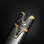 Elegant Roman Dagger with Blue Crystal Handle and ornate gold details
