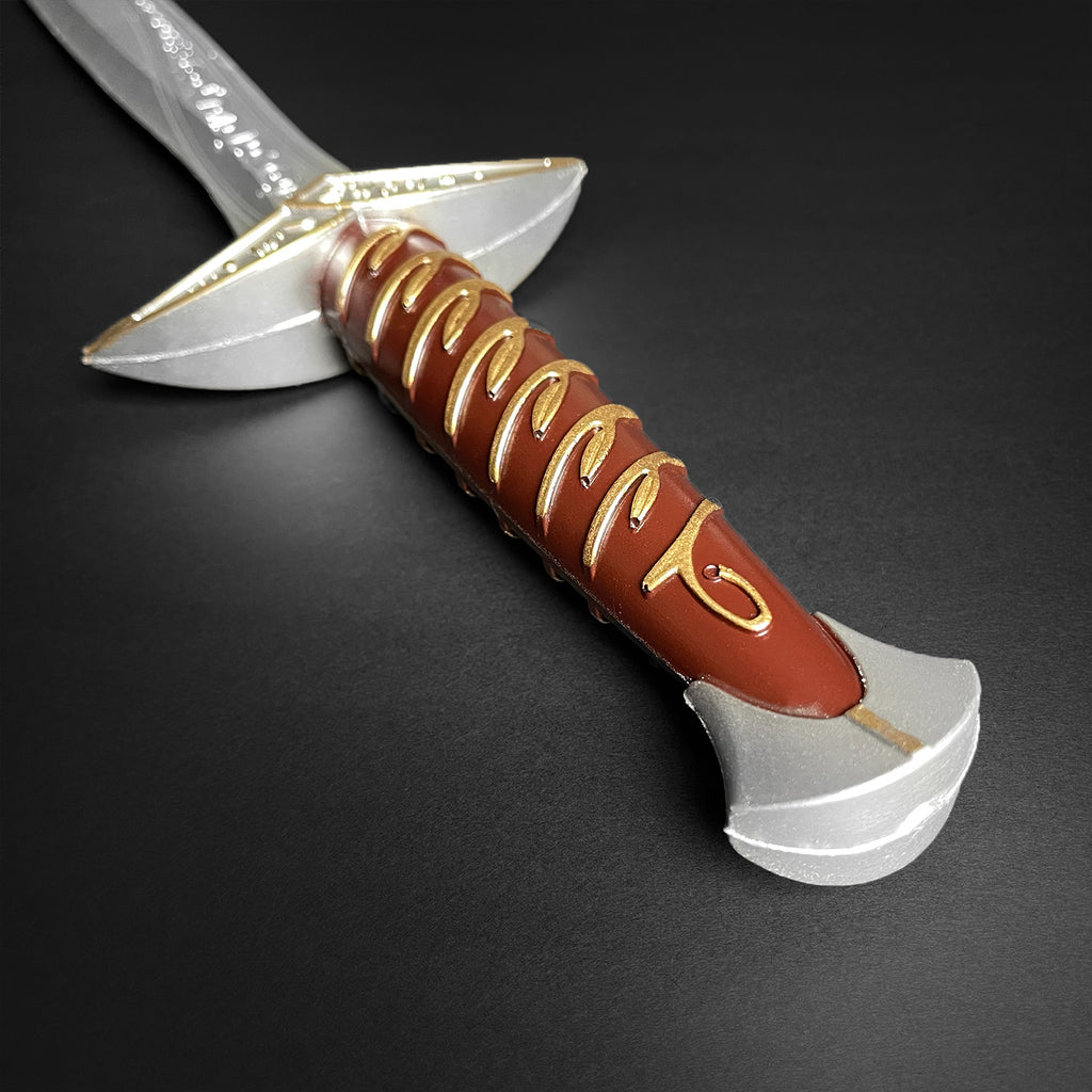 Short Foam Sword with a detailed handle and realistic silver blade from Knight's Collection