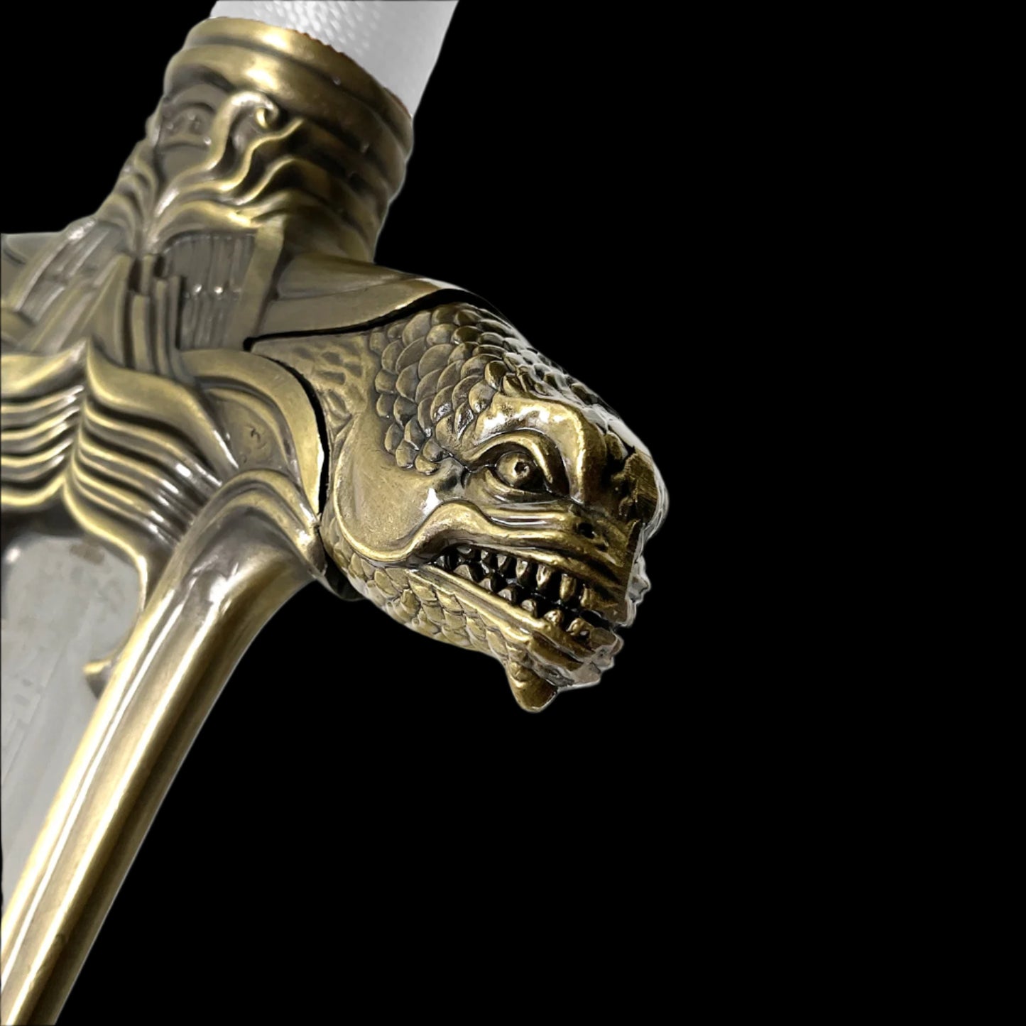 Decorative fantasy Barbarian sword with detailed dragon head guard from Knight's Collection