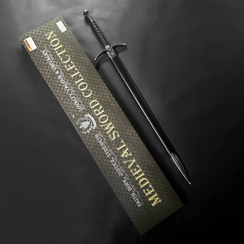 Knight Collections wizard one hand medieval sword with sleek design and sharp blade in display box