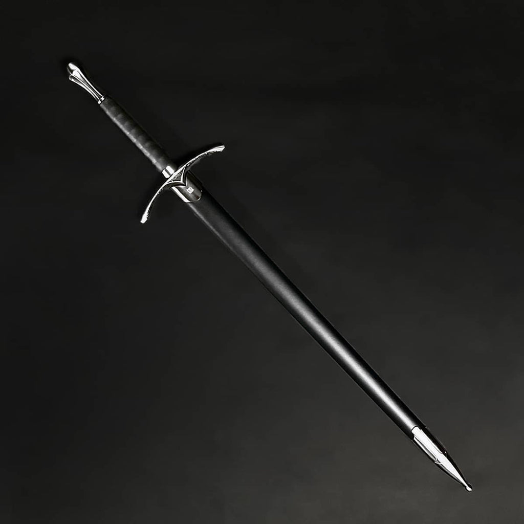 Knight Collections wizard one hand medieval sword with sleek black blade and detailed hilt for collectors