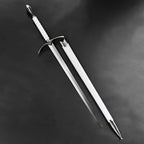 Knight Collections wizard's one-hand white medieval sword with a sleek blade and elegant grip design