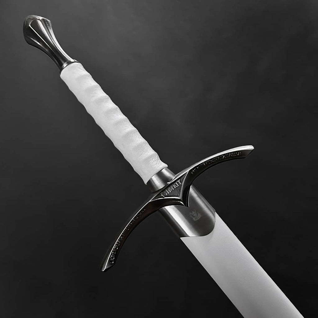 Knight Collections wizard's one-hand white medieval sword with a sleek design and wrapped grip