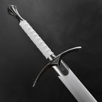 Knight Collections wizard's one-hand white medieval sword with a sleek design and wrapped grip